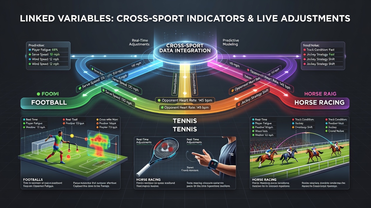 Data visualization showing live odds adjustments influenced by cross-sport variables in football, tennis, and horse racing