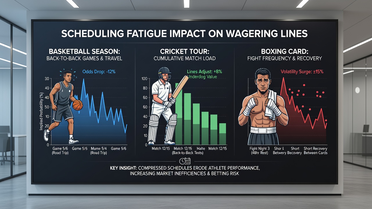 Cricket players during a long tour match under fatigue conditions