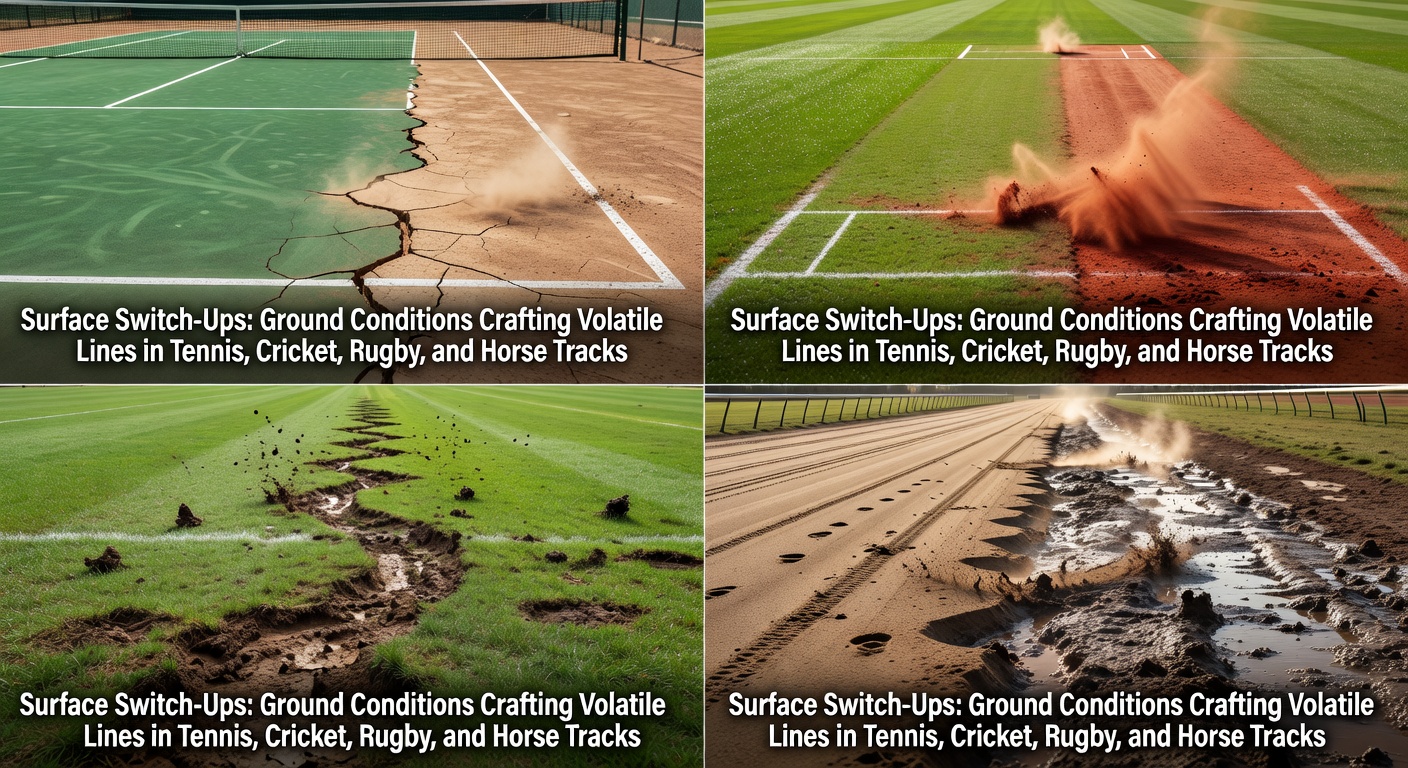 Tennis player sliding on clay court during a match, highlighting surface impact on play and betting lines