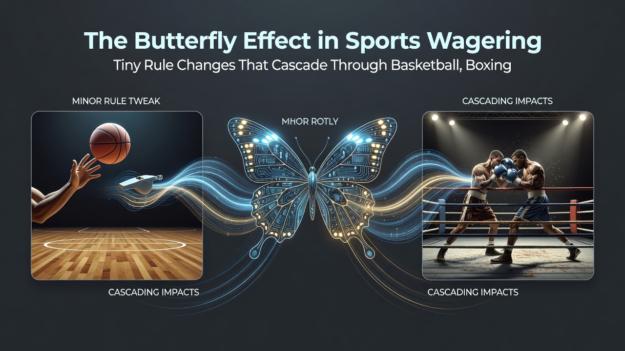 Diagram depicting how small regulatory tweaks in boxing and darts propagate through betting odds calculations