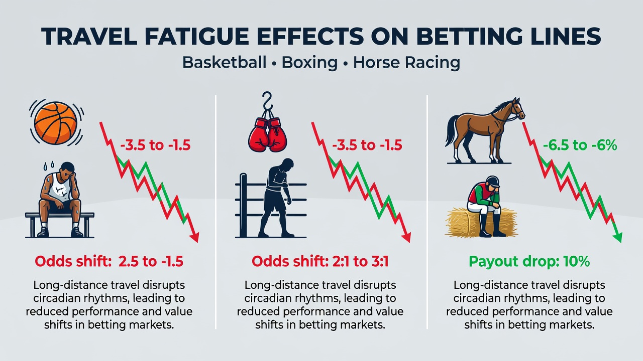 Boxing and horse racing travel fatigue impacting live betting odds