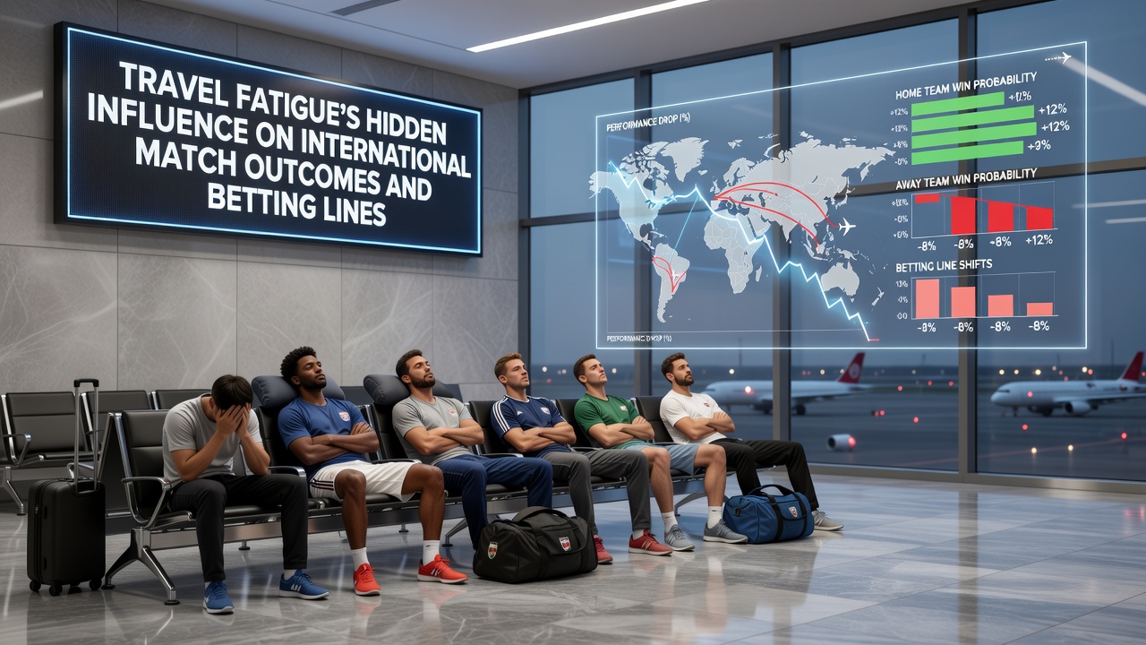 Athletes arriving at an international venue showing signs of travel fatigue during a team arrival scene